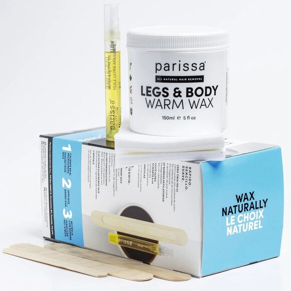 NIB Parissa Legs & Body Warm Wax Vegan Hair Removal Kit Microwavable Coarse Hair - Picture 4 of 10